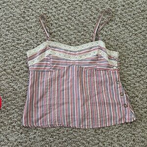 Vintage American Eagle top 100% silk